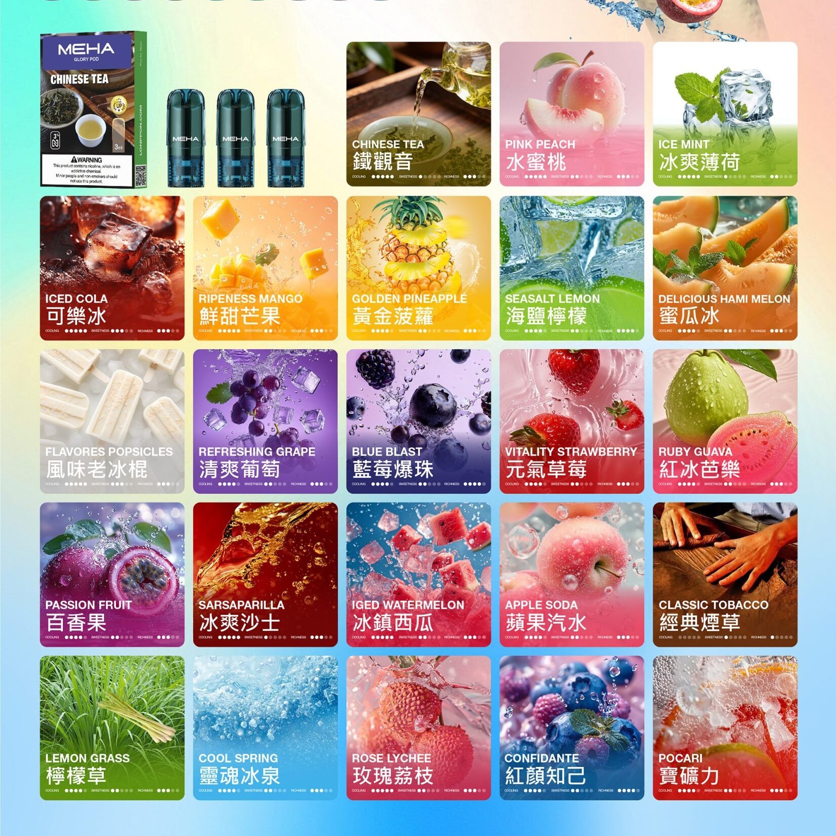 MEHA 魅嗨一代煙彈 | 2.0ml 大容量陶瓷芯 | 通用一代主機 | 紅顏知己推薦